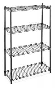 Werkzeug und baumaterial für profis und heimwerker. Black Chrome Commercial 4 Tier Shelf Adjustablesteel Wire Metal Shelving Rack Stahlregal Lagerregale Regal