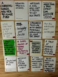 The game consists of matching risqué cards to one another for humorous results. Diy Your Own Cards Against Humanity Or Awesome And Hilarious Ideas For Cards Against Humanity Funny Funniest Cards Against Humanity Cards Against Humanity Game