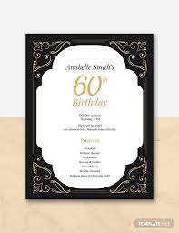 The birthday programs will help them know what to expect from the party. Undefined Invitation Card Birthday 60th Birthday 60th Birthday Invitations