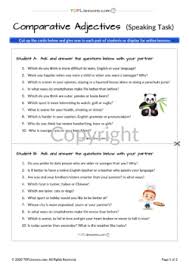 Comparative forms of adjectives exercises handout for kids. Comparative Adjectives Lesson Tefllessons Com Esl Worksheets