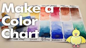 Beginner Watercolors 1 New Paint Make A Color Chart Watercolor Wednesday