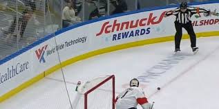 Tim peel is widely known as one of the worst referees in the nhl, right up there with chris lee in his complete inconsistency and extremely controversial blown calls. Blues Goal Disallowed After Puck Ricochets Into The Net Off Referee Tim Peel S Uh Banana