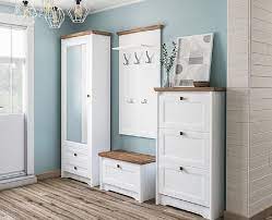 Finden sie hier ihre landhaus garderobe mit sitzbank hochqualitativ in verarbeitung & material versand kostenfrei lieferung ohne versandkosten. Feldmann Wohnen Garderoben Set Tivoli Set 4 St 1 Stauraumschrank 1 Sitzbank 1 Garderobenpaneel 1 Schuhschrank Romantischer Landhausstil Online Kaufen Otto