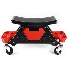 This colorful candy heart modern designed stool is sure to stand out. Biltek Heavy Duty Rolling Garage Shop Mechanic Creeper Stool Chair Includes Tools Storage Trays Durable 300lbs Capacity Black