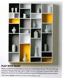 This Would Be Super Cute To Make To Add Splashes Of Color On The Wall Without Too Much Shelves Bookshelves Diy Yellow Decor