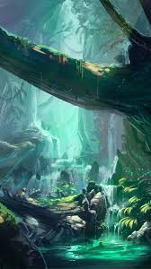 1080x1920 Fantasy Ancient Forest Monster Hunters World Art Wallpaper Monster Hunter World Wallpaper Fantasy Art Landscapes Ancient Forest
