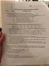 Answers to textbook problems 1. Solved Name Team 3 26 4 20 5 20 10 2nd Macro Uni Chegg Com