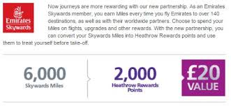 Spend Your Emirates Miles As Cash In Heathrow And Now