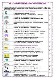 Another fun game for reviewing symptoms, illnesses, and injuries/. Health Problems Dealing With Problems Health Problems Health Worksheets For Kids