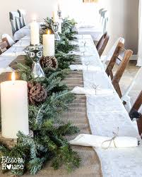 4 pack buffalo check table runners red and black plaid table runner for christmas dinner, lumberjack party, outdoor or indoor gatherings table home decorations 12x72 4.6 out of 5 stars 581 $16.99 $ 16. How To Set A Large Holiday Table On A Budget Christmas Table Centerpieces Christmas Table Settings Christmas Decorations Rustic