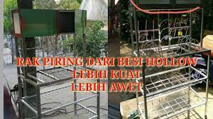 Jual rak besi siku 6 susun surya jaya rak besi tokopedia sumber www.tokopedia.com. Buat Rak Piring Dari Besi Hollow Youtube