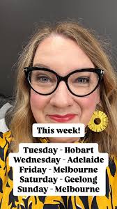 This week! Who's coming to see me? I'll be in Hobart (Sold out), Adelaide  (last tickets available), Melbourne (sold out but tickets are available for  Plenary next week), Geelong (sold out). Full