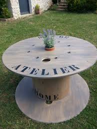 Un Touret Industriel En Contreplaque Relooke Pour Une Nouvelle Vie Table Basse Touret Deco Bistrot Relooking De Mobilier