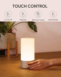 A lamp sets the mood for your room. Aukey Table Lamp Touch Sensor Bedside Lamp Color Changing Rgb J3 Buy