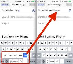 Automatically Type An Email Tld To Complete An Address Faster In Ios Tld Messages Type