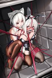 Rule 34 - 2girls Absurdres Animal Ear Fluff Animal Ears Black Pantyhose  Blush Bondage Borrowed Character Box Breasts Cat Ears Cuffs Detached Collar  Fake Animal Ears Gag Gag Harness Groping Highres Immobilization