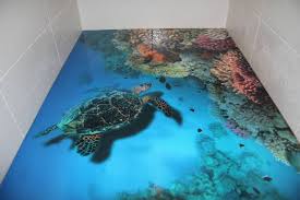 Amazing 3d floor mural for living room, bathroom & bedroom design » engineering basic. 5 Steps To Install 3d Flooring In Your Bathroom