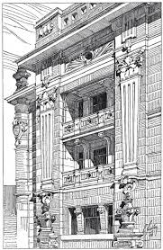 Architecture Black And White Building Drawing Architectural Sketches Architect Ladislaus Fiedler Architectural Sketch Architecture Sketch Architecture
