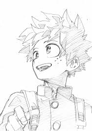 Midoriya Anime Sketch Anime Drawings Hero