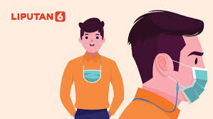 Gambar kartun pakai masker cegah covid 19 jokowi menyebut saat ini pemakaian masker bukan read more. Infografis Pakai Tali Strap Di Masker Apa Risikonya News Liputan6 Com