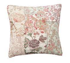 Quilted sham has an envelope closure. Harlowe Patchwork Pillow Sham Pottery Barn