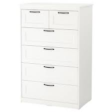 Black tall dresser with gold handles 5. Songesand 6 Drawer Chest White 32 1 4x49 5 8 Ikea