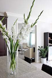 Kitchen White Gladiolus Flower Vase Arrangements Gladiolus Tall Flower Arrangements