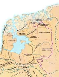 Kaart Van Het Frankische Rijk Rond 800 Uit De Atlas Van De Nederlandse Geschiedenis Oude Kaarten Antieke Kaarten Oude Kaart