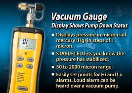 Precise and reliable vacuum measurements, 1 micron resolution displays the saturation temperature of h2o to ensure full and proper evacuation. Fieldpiece Svg2 Digital Vacuum Gauge