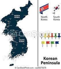 Speaking at a press conference on the sidelines of the third session of the 13th national people's. Map Of Korean Peninsula Vector Map Of Korean Peninsula With Countries Big Cities And Icons Canstock