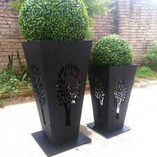 地中海铁艺花箱实木园艺花槽花架防锈花盆方形花坛户外花箱花器 淘宝网 planter pots planters pot