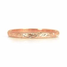 Vine Engraved Ethical Gold Wedding Ring 2mm Classic Wedding Rings Gold Wedding Rings Wedding Rings