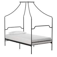 Queen size sturdy metal canopy bed frame 4 post mattress platform bedroom black. Twin Size Frame Camilla Metal Canopy Bed Black Novogratz Target