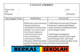Agar observasi lebih terarah, guru dapat menggunakan instrument observasi, baik yang dikembangkan oleh guru sendiri maupun. Contoh Catatan Anekdot Paud Kober Tk Dan Tpa Format Word Konseling Pendidikan Sekolah