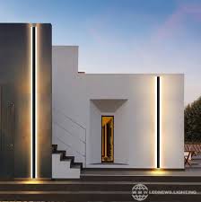 Waterproof Outdoor Long Strip Led Wall Lamp Ip65 Aluminum Wall Light Garden Porch Sconce Light Led Wall Lamp Aluminum Wall Wall Lamp