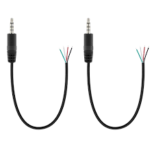 What will you need to make your own e46 aux cable: Amazon Com Fancasee 2 Pack Replacement 2 5mm Male Plug To Bare Wire Open End Trrs 4 Pole Stereo 2 5mm Plug Jack Connector Audio Cable For Headphone Headset Earphone Microphone Cable Repair Industrial