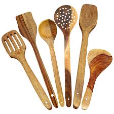 Amazon Com Itos365 Handmade Wooden Spoons For Cooking And Serving Kitchen Tools Set Of 6 Home Kitch Handmade Wooden Spoons Kitchen Tool Set Wooden Spatula