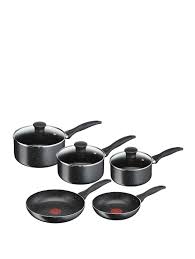 Origins Ultra Resistant Stone 5 Piece Pan Set Stone Effect Tefal Pan Set Ceramic Hobs
