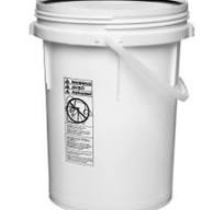 1.25 Gallon White Plastic Pail w/Plastic Handle, Threaded ...