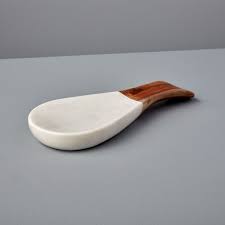 Marble And Acacia Wood Spoon Rest – Homenature