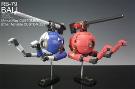 guNjap: HGUC 1/144 RB-79 Ball Twin Set - Amuro Ray & Char Customize