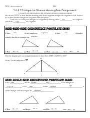 From the above, we can say that all congruent figures are similar but the similar figures need not be congruent. Congruent Triangles 2 1 1 Pdf Name Meera Al Masri 7g Date 4 2 4 5 Ways To Prove Triangles Congruent I Can Use Sss Sas Asa Postulates Or Aas Hl Course Hero