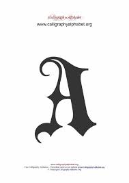 Gothic Calligraphy Alphabets A Z