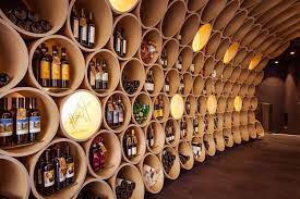 Portabottiglie In Cartone Riciclato Esigo 8 Per Arredamento Enoteca Esigo 8 Cardboard Wine Rack For W Bottiglie Di Vino Espositori Per Negozi Parete Con Vini