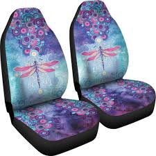 Dragonfly Mandala Blue Dragonfly Decor Seat Covers Carseat Cover