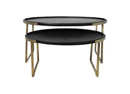 Make an offer on a great item today! 2 Piece Coffee Table Set Paulson Mango Wood Antique Gold Coffee Side Tables Henk Schram Meubelen
