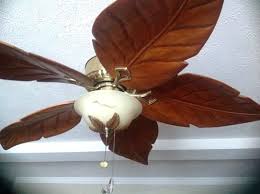 Hampton Bay Leaf Ceiling Fan Wood Leaves With Palm Blades Tropical Ceiling Fans Ceiling Fan White Ceiling Fan