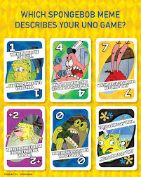 Blue meme uno reverse card reverse uno card game. Uno On Twitter Get Your Spongebob Meme Deck Here Https T Co Nlaazfwo84