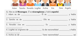 Ejercicios de vocabulario sobre los paises,las capitales y las nacionalidades en español. Ejercicios De Vocabulario Espanol Archivos Spanishlearninglab