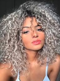 Pin By Kathleen Cruz On Hair Color Curly Hair Styles Curly Silver Hair Colored Curly Hair